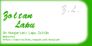 zoltan lapu business card
